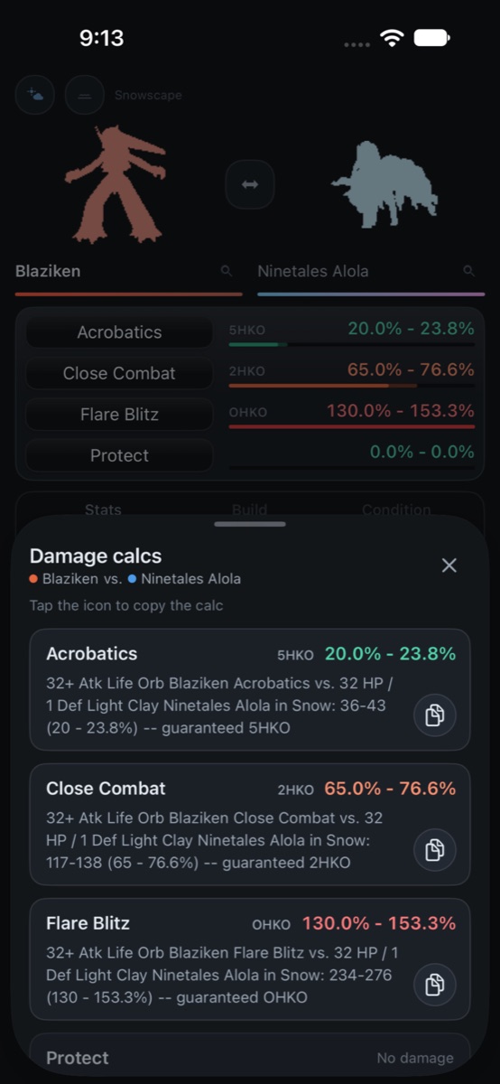 Detailed damage calcs